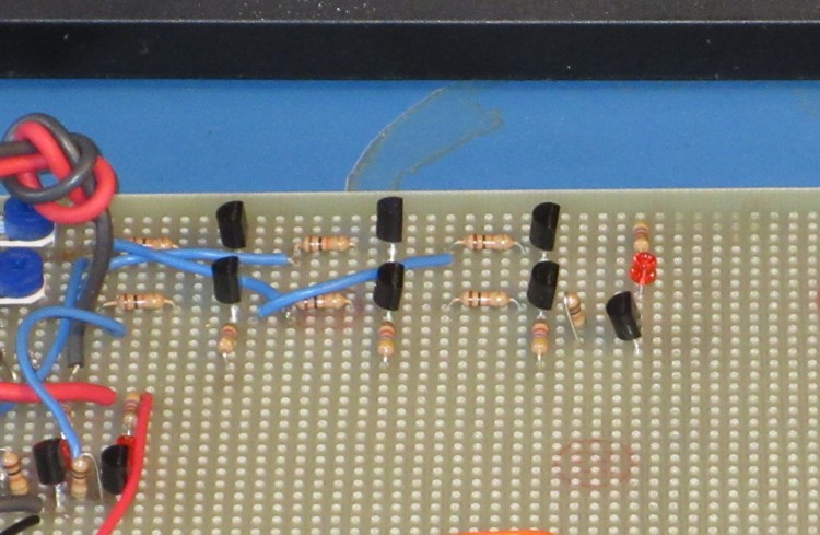 picture of first logic gates I built