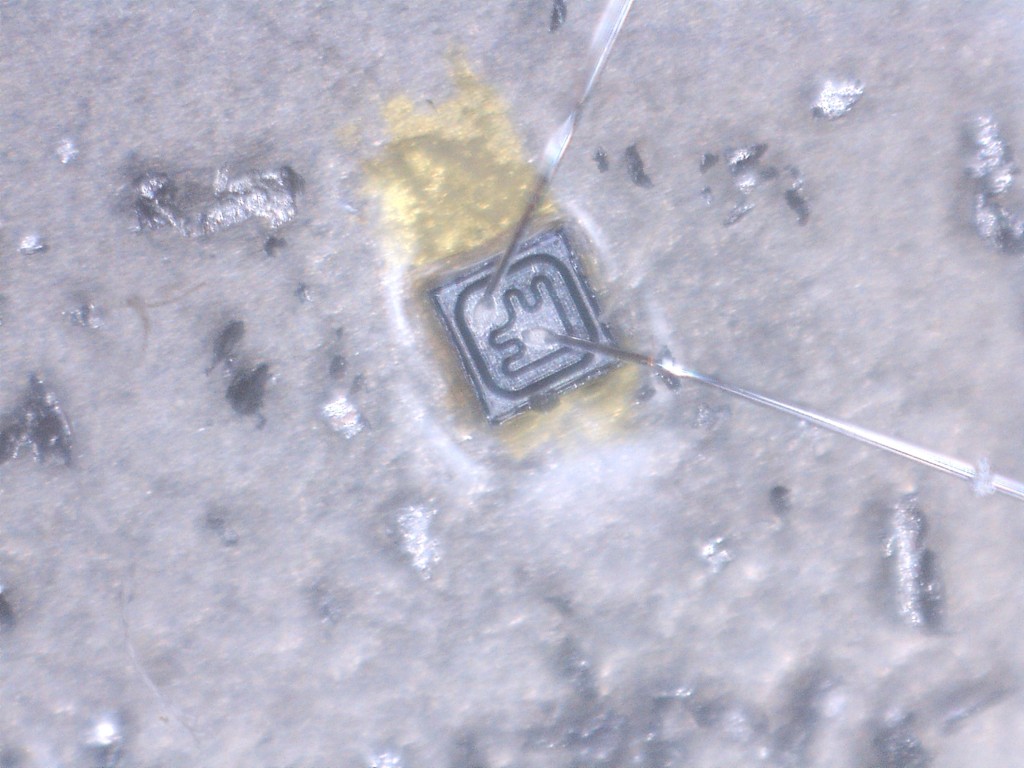 transistor under magnification